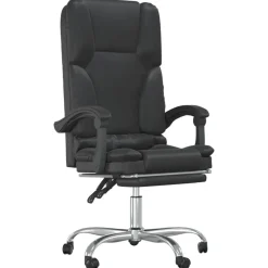 vidaXL Mobiliario De Oficina-Silla de oficina reclinable masaje cuero sintético