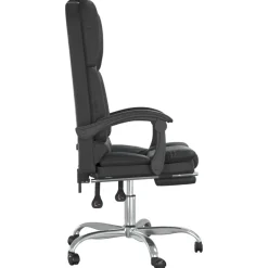 vidaXL Mobiliario De Oficina-Silla de oficina reclinable masaje cuero sintético