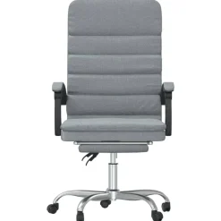 vidaXL Mobiliario De Oficina-Silla de oficina reclinable con masaje de tela