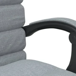 vidaXL Mobiliario De Oficina-Silla de oficina reclinable con masaje de tela