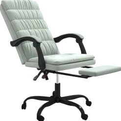 vidaXL Mobiliario De Oficina-Silla de oficina reclinable de terciopelo