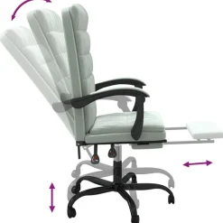 vidaXL Mobiliario De Oficina-Silla de oficina reclinable de terciopelo