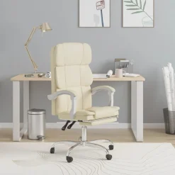 vidaXL Mobiliario De Oficina-Silla de oficina reclinable cuero sintético