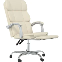 vidaXL Mobiliario De Oficina-Silla de oficina reclinable cuero sintético