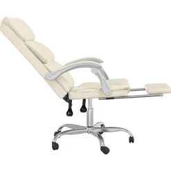 vidaXL Mobiliario De Oficina-Silla de oficina reclinable cuero sintético