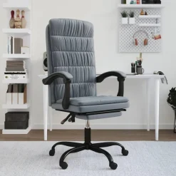 vidaXL Mobiliario De Oficina-Silla de oficina reclinable de terciopelo