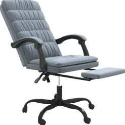 vidaXL Mobiliario De Oficina-Silla de oficina reclinable de terciopelo