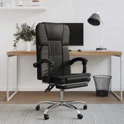 vidaXL Mobiliario De Oficina-Silla de oficina reclinable cuero sintético