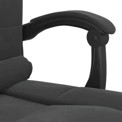 vidaXL Silla de oficina reclinable con masaje terciopelo Negro Hot