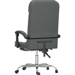 vidaXL Silla de oficina reclinable con masaje de tela Gris oscuro Sale