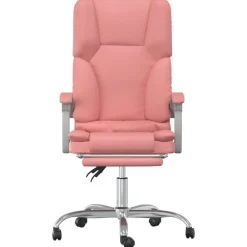 vidaXL Mobiliario De Oficina-Silla de oficina reclinable masaje cuero sintético