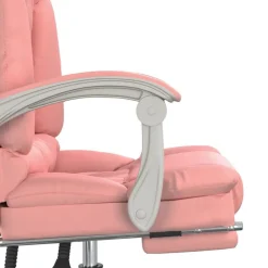 vidaXL Mobiliario De Oficina-Silla de oficina reclinable masaje cuero sintético