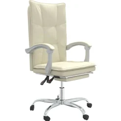 vidaXL Mobiliario De Oficina-Silla de oficina reclinable cuero sintético