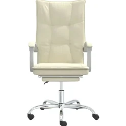 vidaXL Mobiliario De Oficina-Silla de oficina reclinable cuero sintético
