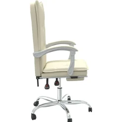 vidaXL Mobiliario De Oficina-Silla de oficina reclinable cuero sintético