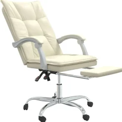 vidaXL Mobiliario De Oficina-Silla de oficina reclinable cuero sintético