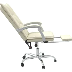 vidaXL Mobiliario De Oficina-Silla de oficina reclinable cuero sintético