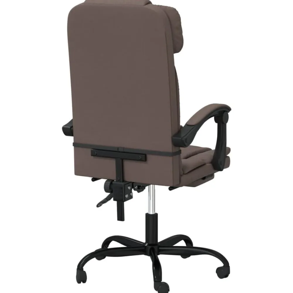 vidaXL Silla de oficina reclinable cuero sintético marrón Marrón Hot
