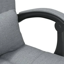 vidaXL Mobiliario De Oficina-Silla de oficina reclinable con masaje de tela