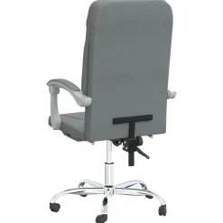 vidaXL Silla de oficina reclinable de tela Gris oscuro Hot