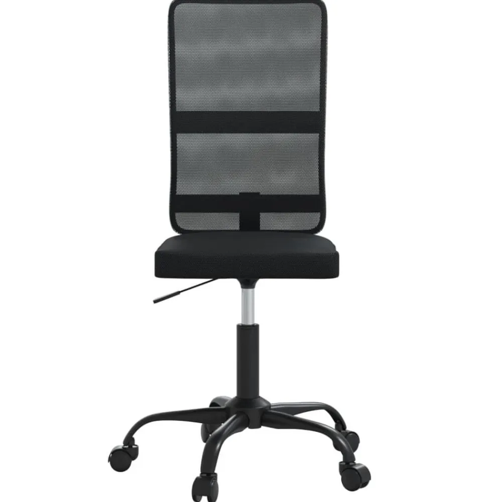 vidaXL Silla de oficina tela de malla negra Negro