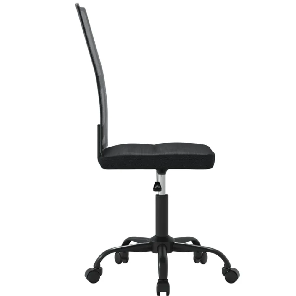 vidaXL Silla de oficina tela de malla negra Negro