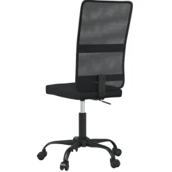 vidaXL Silla de oficina tela de malla negra Negro