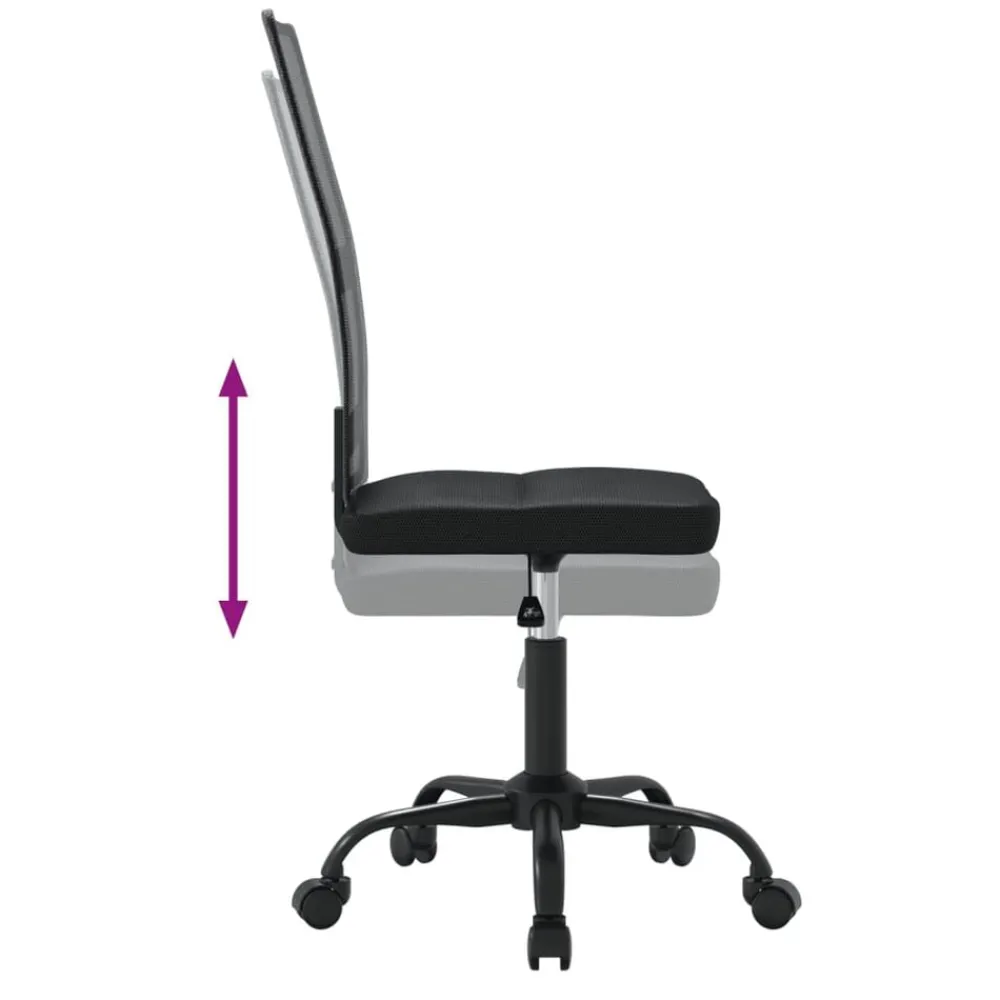 vidaXL Silla de oficina tela de malla negra Negro
