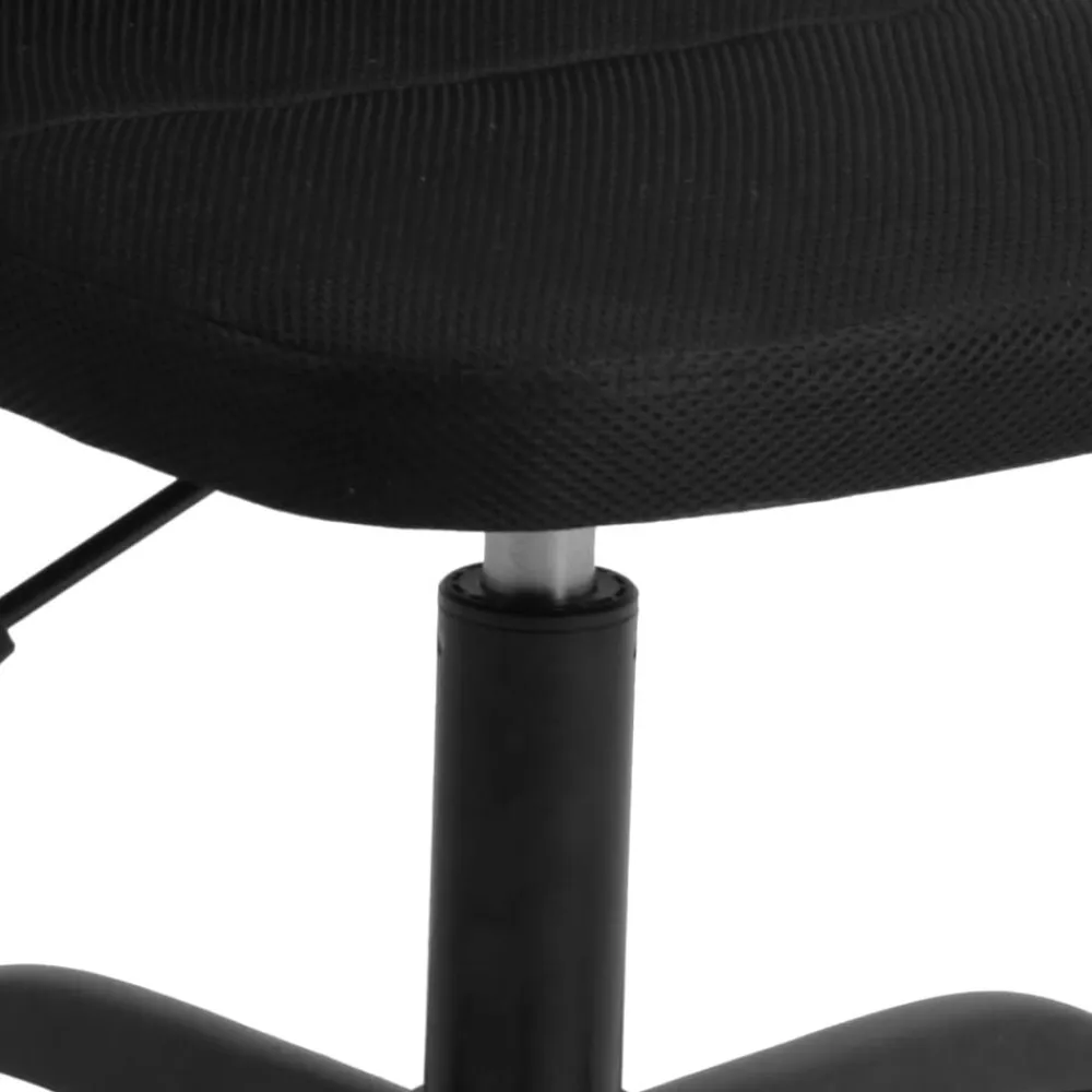 vidaXL Silla de oficina tela de malla negra Negro