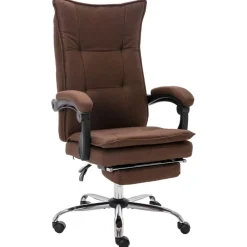 vidaXL Mobiliario De Oficina-Silla de oficina tela marrón