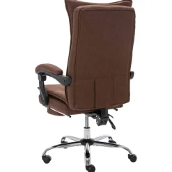 vidaXL Mobiliario De Oficina-Silla de oficina tela marrón