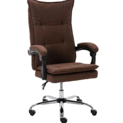 vidaXL Silla de oficina tela marrón Marr&oacute;n