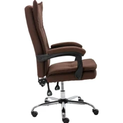 vidaXL Silla de oficina tela marrón Marr&oacute;n