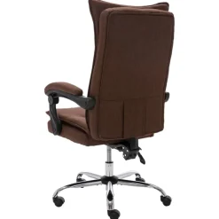 vidaXL Silla de oficina tela marrón Marr&oacute;n