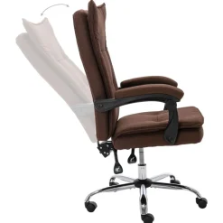 vidaXL Silla de oficina tela marrón Marr&oacute;n