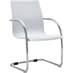 vidaXL Mobiliario De Oficina-Silla de oficina voladiza de cuero sintético
