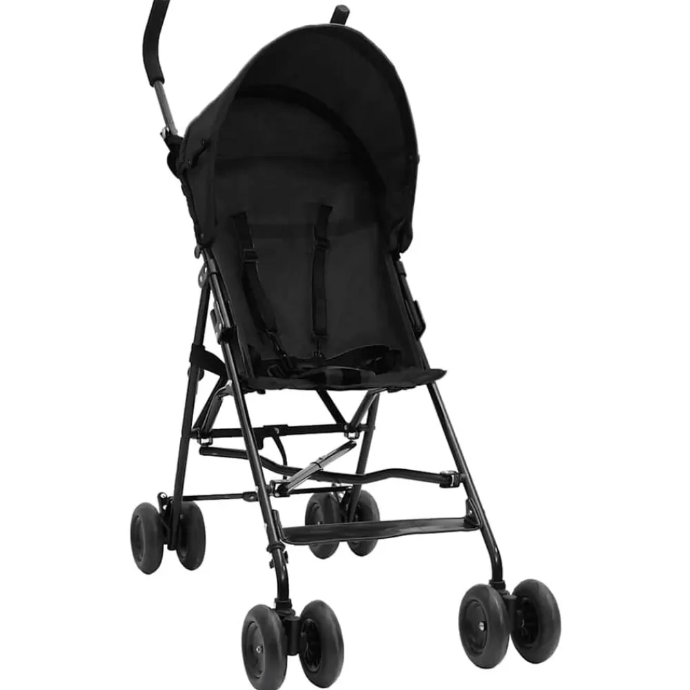 vidaXL Silla de paseo de bebé acero y negro Antracita Outlet