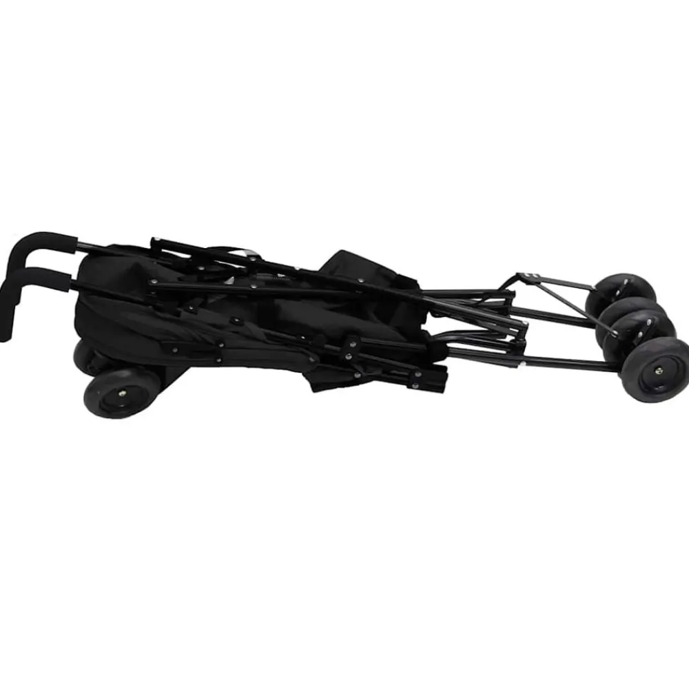 vidaXL Silla de paseo de bebé acero y negro Antracita Outlet