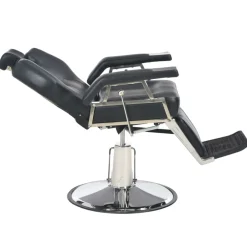 vidaXL Silla de peluquería de cuero sintético negra 72x68x98 cm Sale