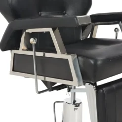 vidaXL Silla de peluquería de cuero sintético negra 72x68x98 cm Sale