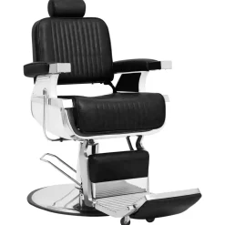 vidaXL Peluquería Y Cosmética-Silla de peluquería de cuero sintético 68x69x116 cm