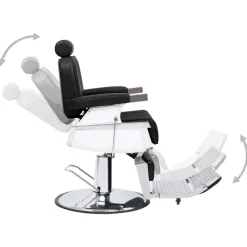 vidaXL Peluquería Y Cosmética-Silla de peluquería de cuero sintético 68x69x116 cm
