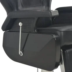 vidaXL Peluquería Y Cosmética-Silla de peluquería de cuero sintético negra 72x68x98 cm