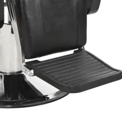 vidaXL Peluquería Y Cosmética-Silla de peluquería de cuero sintético negra 72x68x98 cm