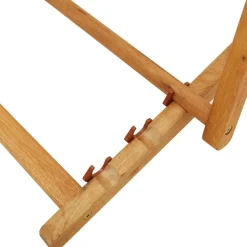 vidaXL Silla de playa plegable madera maciza de eucalipto y tela Crema New