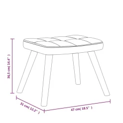 vidaXL Silla de relajación con reposapiés de tela Gris oscuro Best