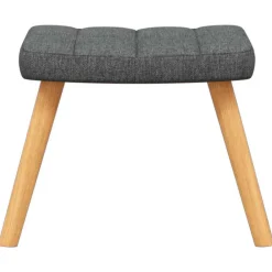 vidaXL Silla de relajación con reposapiés de tela Gris oscuro Best