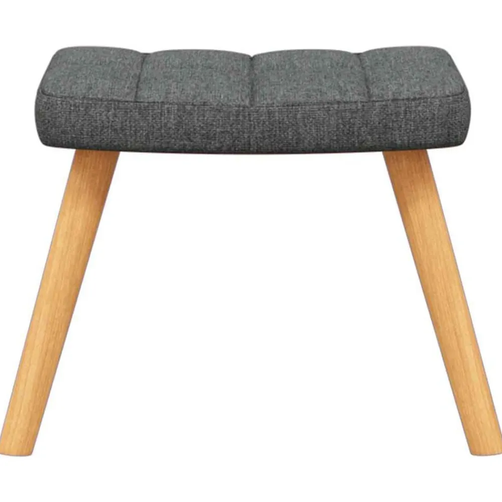 vidaXL Silla de relajación con reposapiés de tela Gris oscuro Best