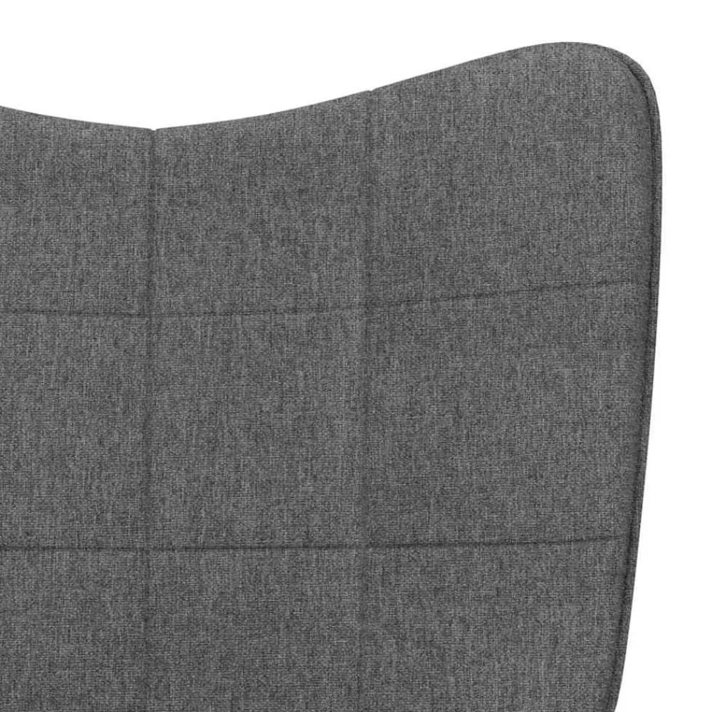vidaXL Silla de relajación con reposapiés de tela Gris oscuro Best