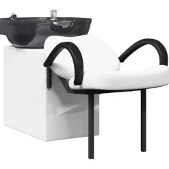 vidaXL Peluquería Y Cosmética-Silla de Shampoo Manual 136 x 60 x 92 cm PVC
